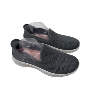 Skechers Go Walk Flex Slip In Hands Free Grey Comfort Shoes Sneakers Womens 10
